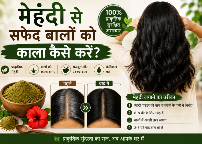 मेहंदी से सफेद बालों को काला कैसे करें? जानिए आसान और प्राकृतिक तरीका