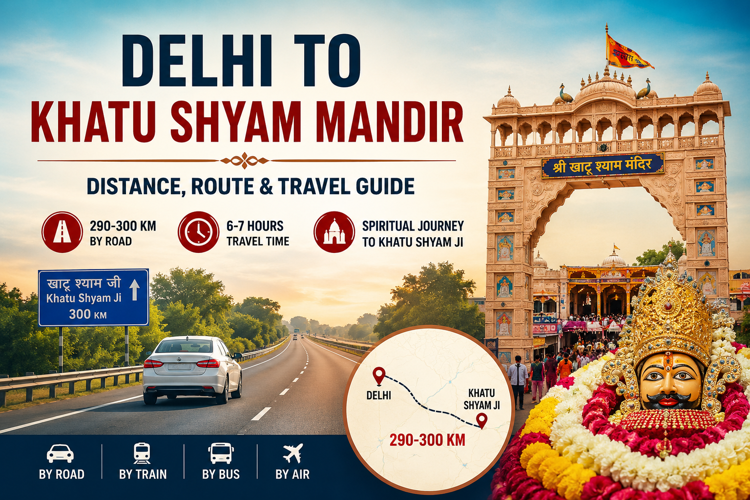 Khatu Shyam Mandir Distance from Delhi
